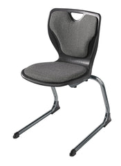 CHAIR - CLASSROOM SELECT - CONTEMPORARY CANTILEVER - PADDED SEAT AND BACK - 18 IN A+ - SPECIFY SEAT AND BACK COLOR - SPECIFY FABRIC COLOR - SPECIFY FRAME COLOR - SPECIFY GLIDE/CASTER TYPE - CHROME