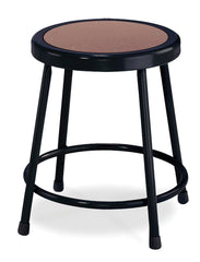 STOOL - NATIONAL PUBLIC SEATING HEAVY DUTY STEEL STOOL - FIXED HEIGHT - HARDBOARD INSET - NO BACKREST - 18 IN - SPECIFY FRAME COLOR