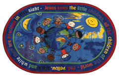 FLAGSHIP CARPETS - ALL THE LITTLE CHILDREN - 6 FT X 8 FT 4 IN OVAL