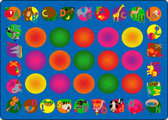 FLAGSHIP CARPETS - CIRCLETIME LEARNING - 6 FT X 8 FT 4 IN RECTANGLE