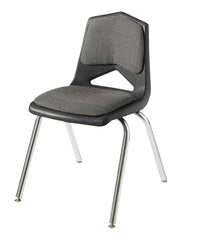 CHAIR - CLASSROOM SELECT - ROYAL SEATING 1100 4-LEG CHAIR - PADDED SEAT AND BACK - 18 IN A+ - SPECIFY SEAT AND BACK COLOR - SPECIFY FABRIC COLOR - CHROME - GLIDE - SPECIFY GLIDE TYPE