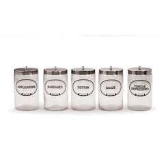 JAR SET OF 5 WITH STEEL COVERS