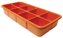 TRAY 19 X 9-1/2 X 3-1/2 IN 8 COMPARTMENT ORANGE