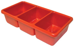 TRAY 10-1/2 X 5-1/2 X 2-1/2 IN 3 COMPARTMENT RED
