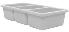 TRAY 10-1/2 X 5-1/2 X 2-1/2 IN 3 COMPARTMENT WHITE