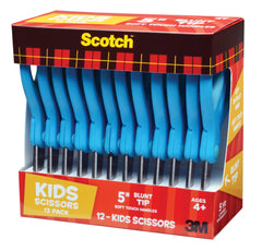 SCISSORS KIDS SOFT GRIP HANDLE BLUNT 5 IN PACK OF 12