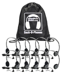 HEADPHONES SACK-O-PHONES GRAY PK OF 10 HAMILTON BUHL SOP-HA2