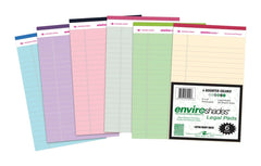 PAPER LEGAL PADS RECYCLED 5X8 ASST COLOR 50 SHTS PACK OF 6
