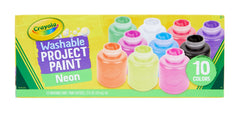 PAINT WASH CRAYOLA PROJECT PAINT ASST NEON 2OZ SET OF 10