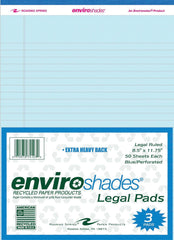 PAPER LEGAL PAD 8.5X11.75 BLUE 50 SHEETS PACK OF 3