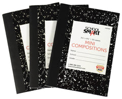 PAPER COMP BOOK 3.25X4.5 SCHOOL SMART 50 SHTS PK OF 3
