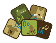 CARPETS FOR KIDS - KIDSVALUE PLUS LEARNING BLOCKS - 12-INCH SQUARES - SET OF 26 - NATURE