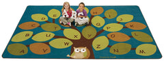 CARPETS FOR KIDS - PREMIUM OWL-PHABET TREE - 4 FT X 6 FT - RECTANGLE