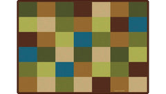 CARPETS FOR KIDS - PREMIUM NATURES BLOCKS SEATING - 5 FT 10 IN X 8 FT 4 IN - RECTANGLE
