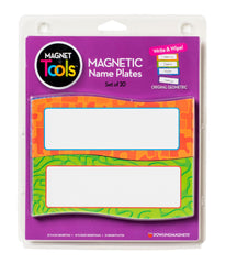 DRY ERASE MAGNETIC NAME PLATES SET OF 20