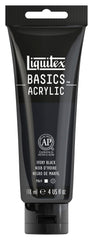 PAINT ACRYLIC LIQUITEX BASICS IVORY BLACK 4 OZ
