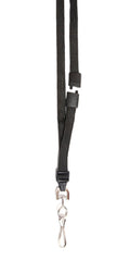 LANYARD PREM SAFETY BREAKAWAY W/HOOK BLACK PK/12