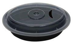 CONTAINER OVAL BLACK 8 OZ EA