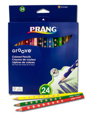 PENCILS COLORED PRANG TRIANG GROOVE ASST COLORS SET OF 24