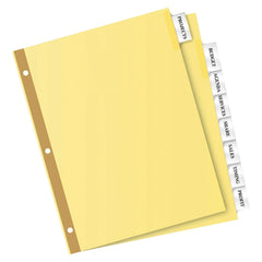 DIVIDER INSERT 8 TAB BUFF/CLEAR 24 SETS AVE11115