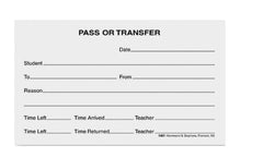 PAD COMMUNICATION PASS/TRANSFER 3X5 10PD/PKG 1067 3 10 (081584)