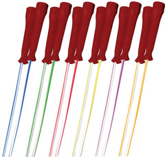 10 FEET EXERROPE - LICORICE SPEED - RAINBOW STRIPED ROPES - BLACK HANDLE - SET OF 6