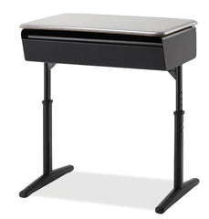 DESK - CLASSROOM SELECT - CONTEMPORARY ELLIPTICAL LIFT LID DESK - 24 W X 18 D - LAMINATE - T-MOLD - SPECIFY TOP COLOR - SPECIFY EDGE COLOR