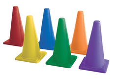 SPORTIME - CONE SET - LIGHT WEIGHT - 20 INCHES - 6 ASSORTED COLOR SET