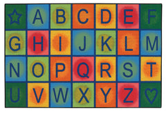 CARPETS FOR KIDS - KIDSVALUE SIMPLE ALPHABET BLOCKS - 3 FT X 4 FT 6 IN RECTANGLE