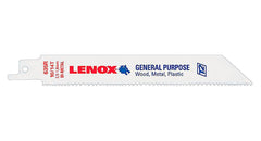 LENOX RECIPROCATING GENERAL PURPOSE BLADE 8 IN. L 3/4 IN. W 10/14 TPI PACK OF 5