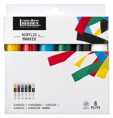 MARKER PAINT LIQUITEX WIDE SET OF 6