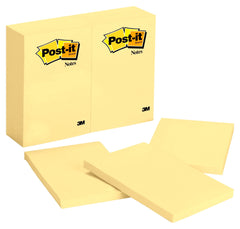 POST-IT NOTES 4X6 CANARY YELLOW PK OF 12
