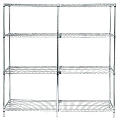 QUANTUM STORAGE - WIRE SHELVING STARTER - 36 W X 18 D X 74 H IN - SPECIFY COLOR