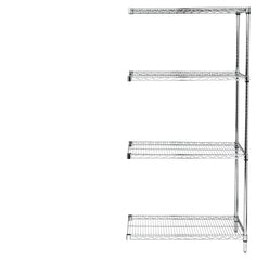 QUANTUM STORAGE - WIRE SHELVING ADDER - 48 W X 18 D X 63 H IN - SPECIFY COLOR