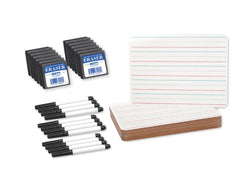 DRY ERASE BOARD TWO SIDED RULED PLAIN CLASSROOM SET OF 36