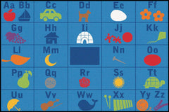 CARPETS FOR KIDS - KIDSVALUE PLUS ALPHABET SEATING - 6 FT X 9 FT RECTANGLE
