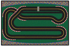 CARPETS FOR KIDS - KIDSVALUE SUPER SPEEDWAY RACETRACK - 3 FT X 4 FT 6 IN RECTANGLE