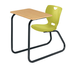DESK - CLASSROOM SELECT - NEOCLASS SLED BASE COMBO - 18 IN - 18 X 24 IN - HARD PLASTIC - NONE - BLACK - SPECIFY SEAT AND BACK COLOR - SPECIFY TOP COLOR