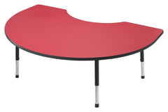 TABLE - CLASSROOM SELECT - KIDNEY ACTIVITY TABLE - 96 W X 48 D IN - SPECIFY PRODUCT HEIGHT - LAMINATE - T-MOLD - SPECIFY TOP COLOR - SPECIFY EDGE COLOR - SPECIFY LEG COLOR - APOLLO