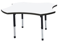 TABLE - CLASSROOM SELECT - CLOVER ACTIVITY TABLE - 48 X 48 - SPECIFY PRODUCT HEIGHT - MARKERBOARD - T-MOLD - SPECIFY TOP COLOR - SPECIFY EDGE COLOR - SPECIFY LEG COLOR - APOLLO