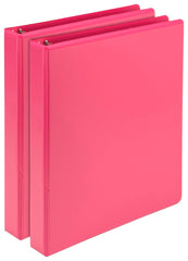 BINDER VIEW ROUND RING EARTHS CHOICE 1 IN BERRY PACK OF 2