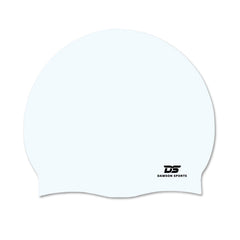 DS Junior Silicone Swimming Cap - White