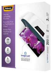 LAMINATING POUCH FELLOWES 9X11.5 IN 3 MIL PACK OF 200