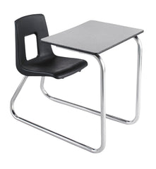 DESK - CLASSROOM SELECT - TRADITIONAL SLED BASE COMBO - 18-1/2 IN A+ - 20 X 26 IN - LAMINATE - LOCKEDGE - CHROME - SPECIFY SEAT AND BACK COLOR - SPECIFY TOP COLOR - SPECIFY EDGE COLOR