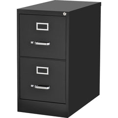 FILE CABINET VERTICAL 2-DRAWER LETTER SIZE BLACK POWDER COAT