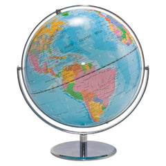 GLOBE WORLD - 13X12X15 IN - SILVER BASE