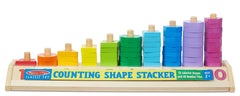 WOODEN COUNTING SHAPE STACKER - SET OF 66