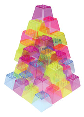 CRYSTAL COLOR STACKING BLOCKS - SET OF 50