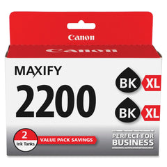 CARTRIDGE TANK CANON CNMPGI2200XB2PK BLACK PK OF 2