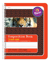 COMP BOOK SPIRAL 5/8 IN RULED 100 SHEETS 9.75X7.5 RED